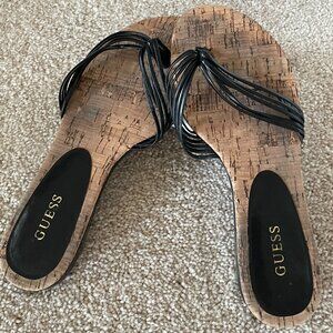 Guess Brand flip flops with cork bottom size 8M